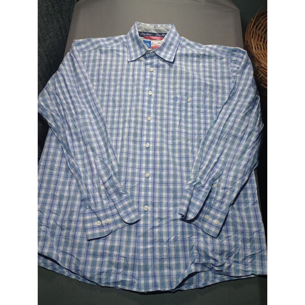 George Strait Wrangler Long Sleeve Button Up Shirt Men's Size Large